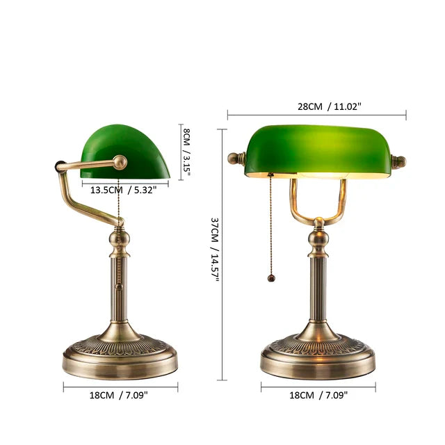 Vintage Banker Table Lamp on Sale