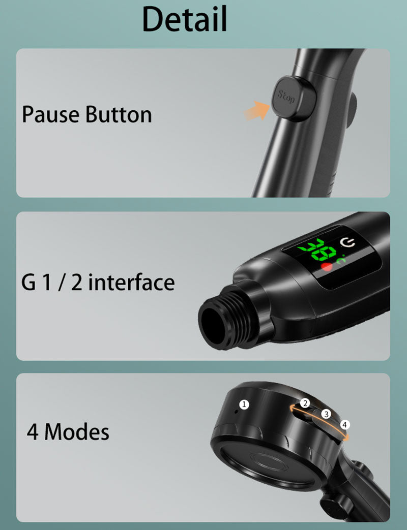 Temperature Display Shower Head On Sale