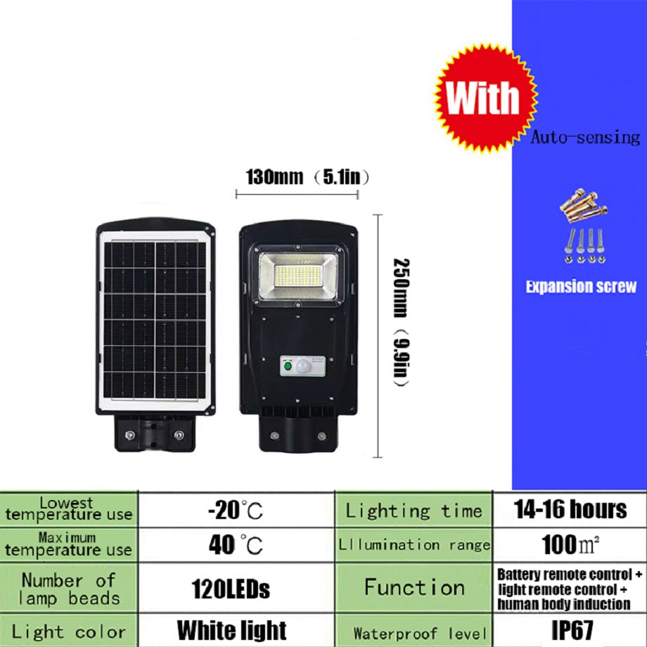 Solar Street Outdoor Light Lamp Panel With Remote Control