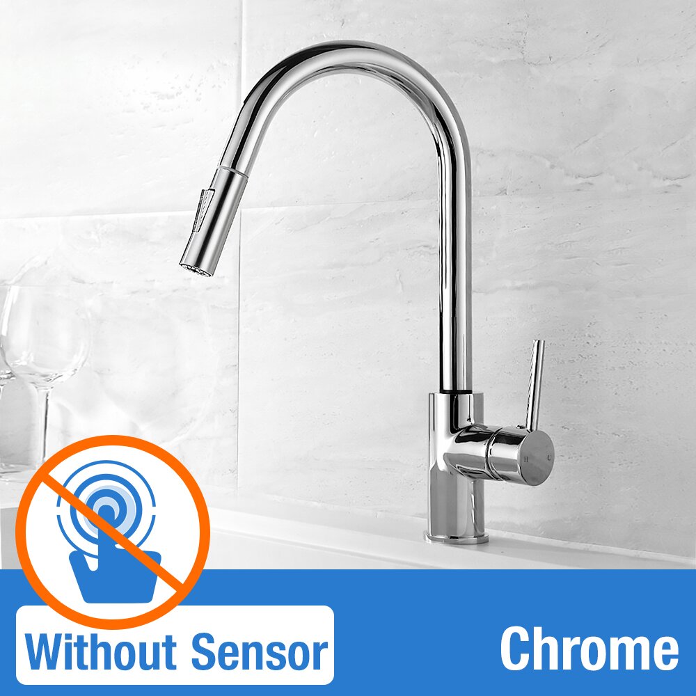 Sensor Kitchen Faucet Stainless Steel With Pull-Out Faucet