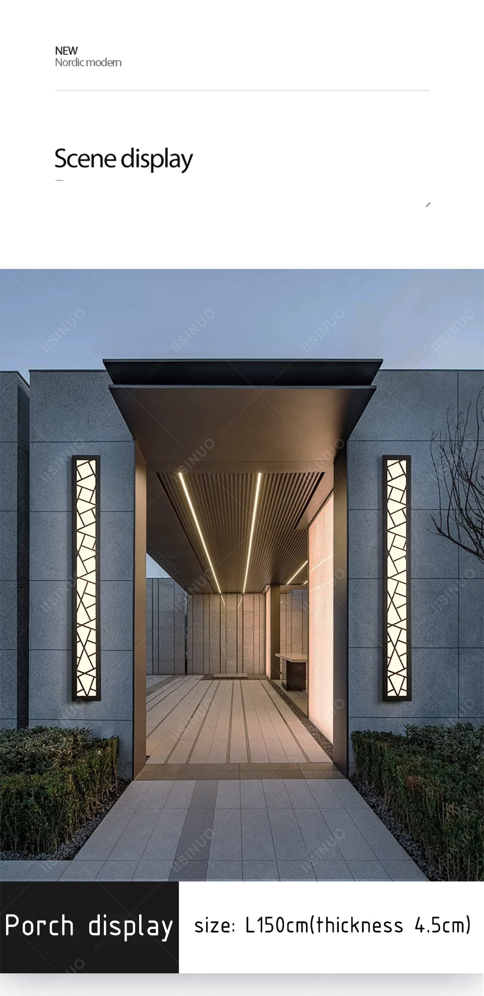 Waterproof Outdoor Aluminum Wall Tall LED Lamp IP65