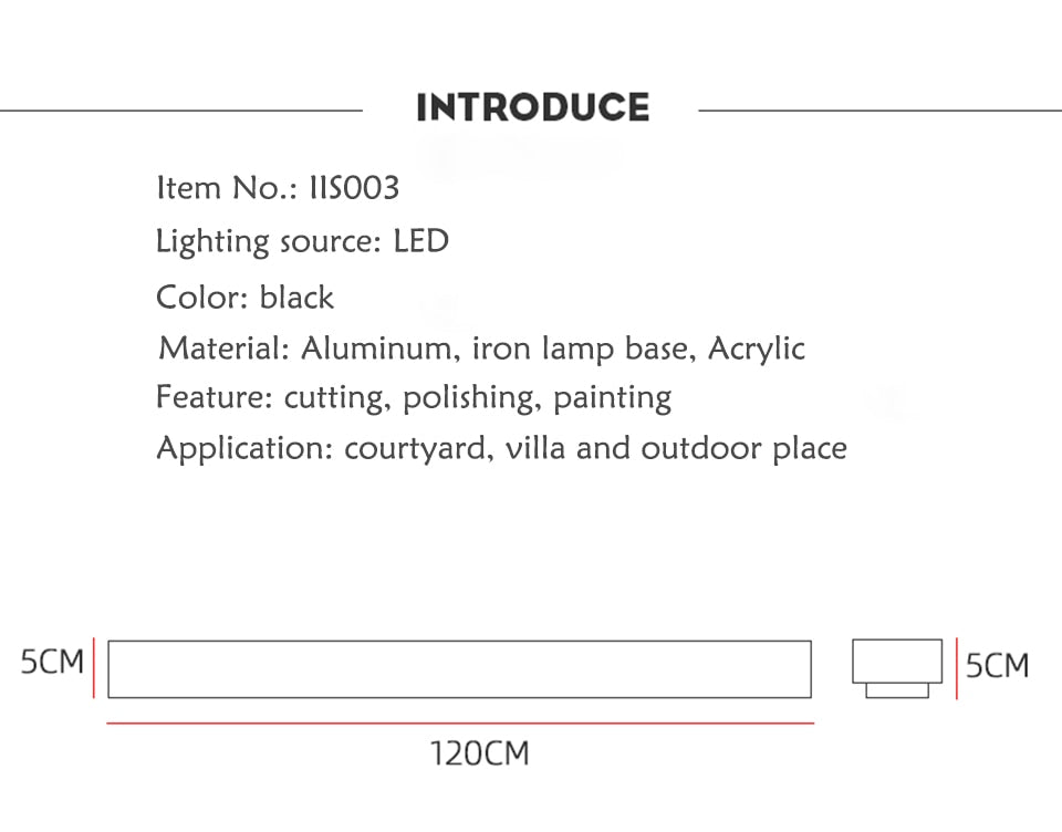 Waterproof Aluminum Outdoor LED Wall Lamp IP65