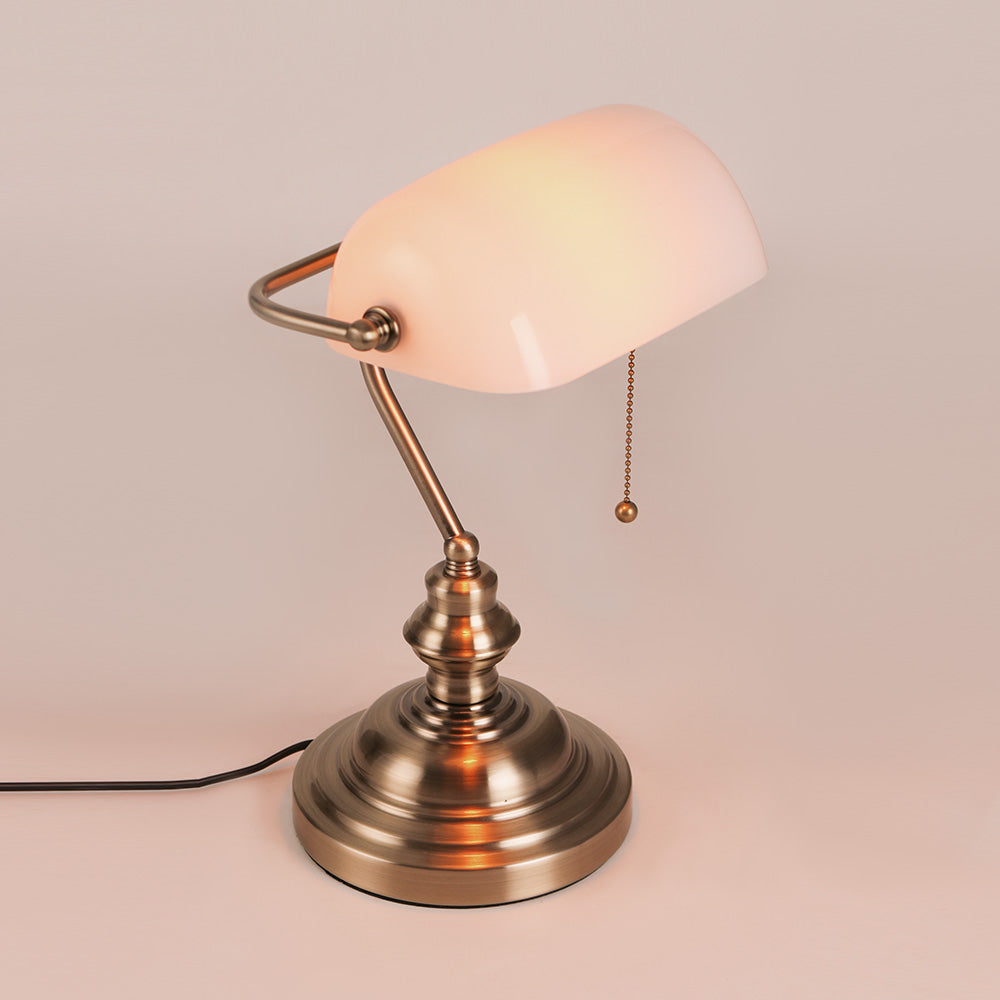 Vintage Banker Table Lamp on Sale