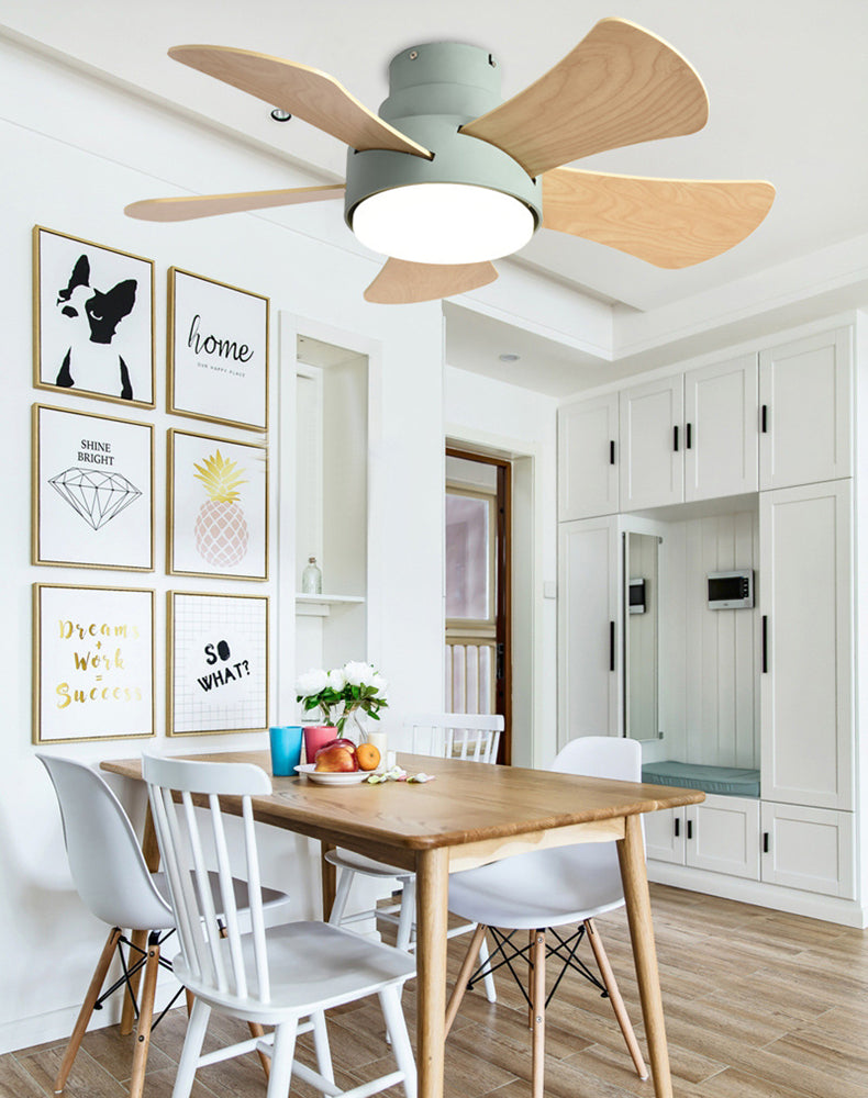 Silent Fan Ceiling Lamp - Loft Fan With LED Light and Remote