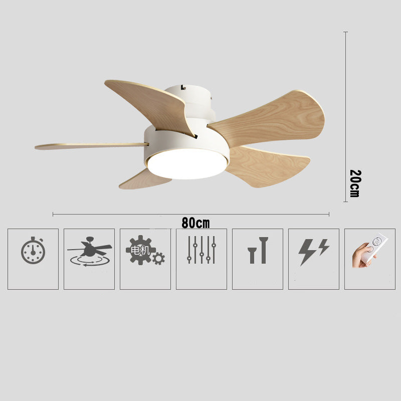 Silent Fan Ceiling Lamp - Loft Fan With LED Light and Remote