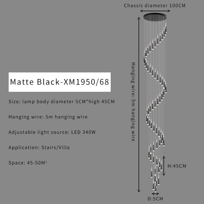 Stair Hallway Led Nordic Chandelier on Sale
