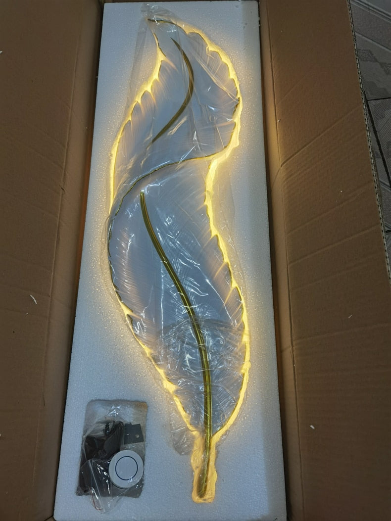 Led Feather Wall Lamp
