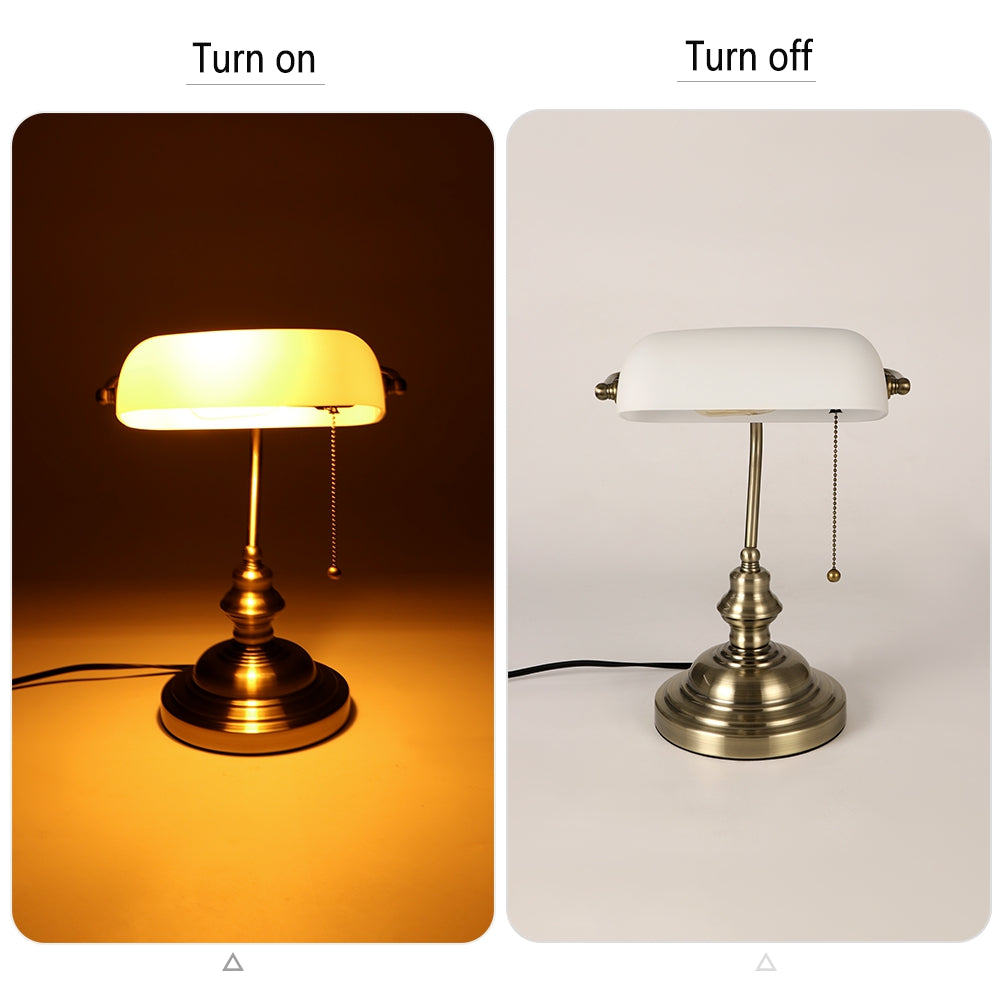 Vintage Banker Table Lamp on Sale