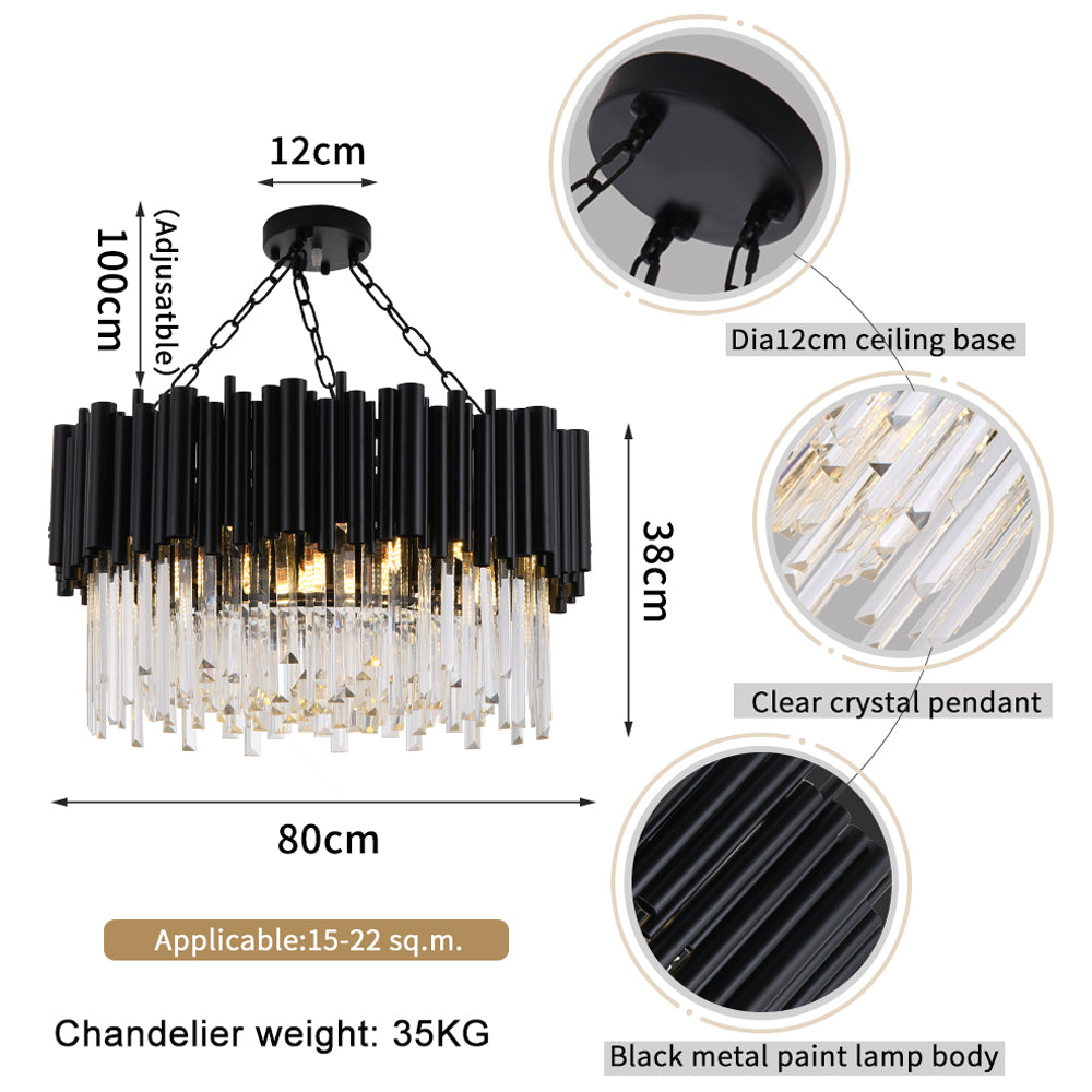 Black Wyvern Modern Chandelier Lighting