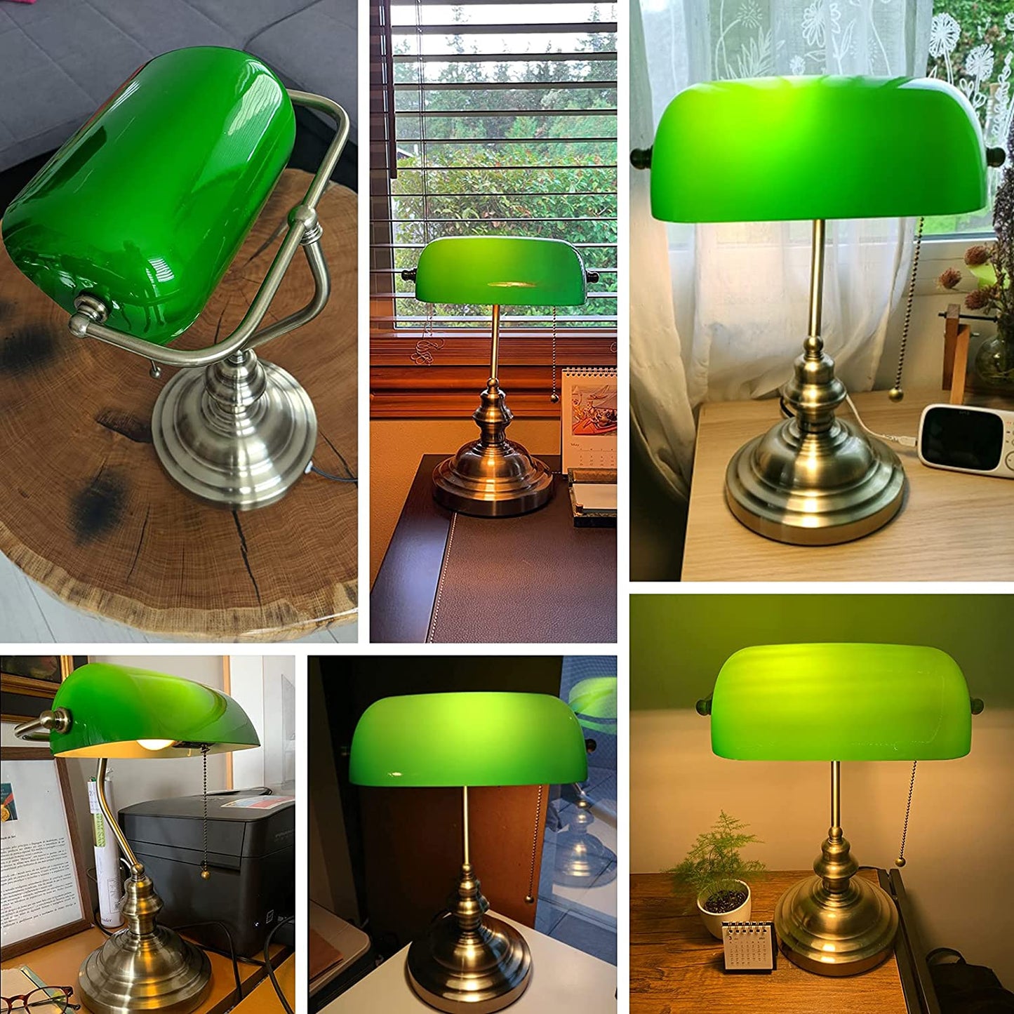 Vintage Banker Table Lamp on Sale
