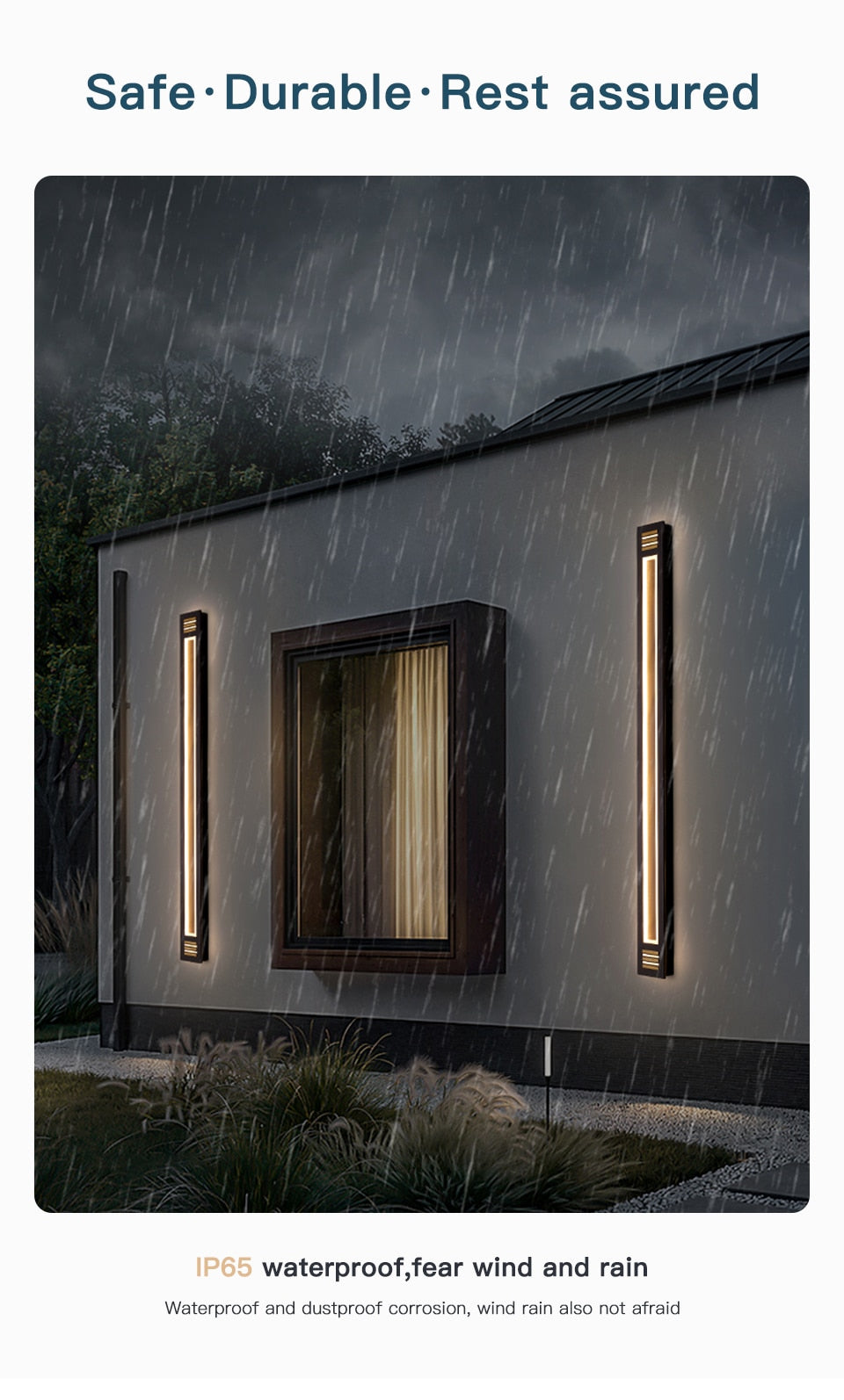 Waterproof Long Outdoor Wall LED Lighting IP65