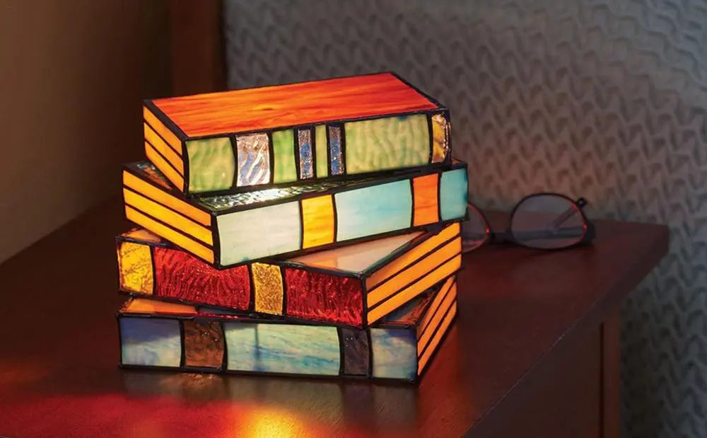 Stacked Books Desk Lamp