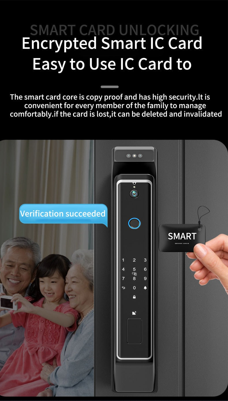 New Fingerprint Door Lock 3D Face Recognition Smart Door Lock