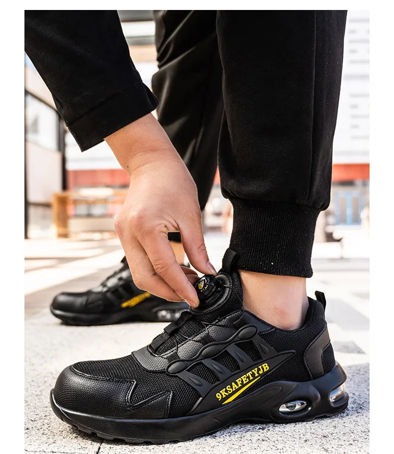 Indestructible Lightweight Work Shoes Safety Shoes Rotating Button
