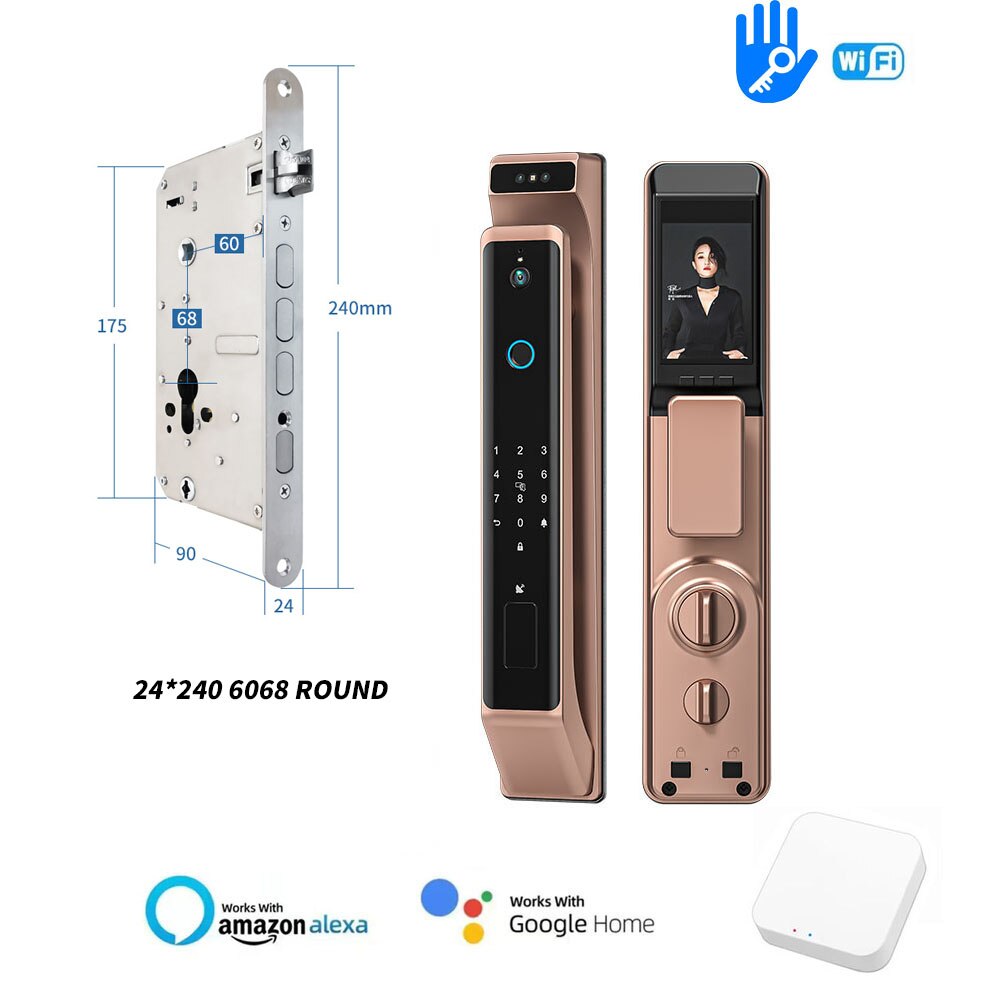 New Fingerprint Door Lock 3D Face Recognition Smart Door Lock