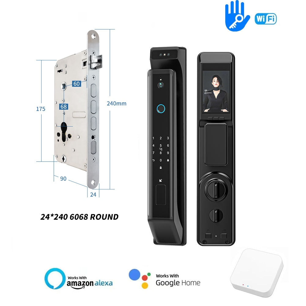 New Fingerprint Door Lock 3D Face Recognition Smart Door Lock