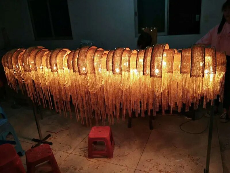 Atlantis Aluminum Chain Pendant Light - Luxurious Modern Chandelier