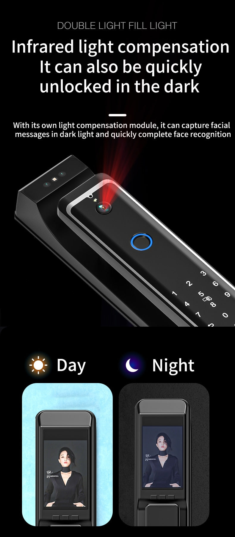 New Fingerprint Door Lock 3D Face Recognition Smart Door Lock
