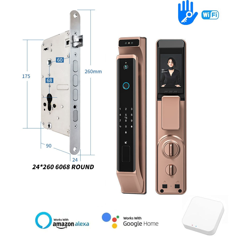 New Fingerprint Door Lock 3D Face Recognition Smart Door Lock