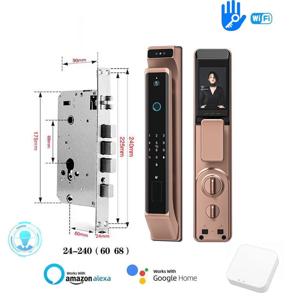 New Fingerprint Door Lock 3D Face Recognition Smart Door Lock