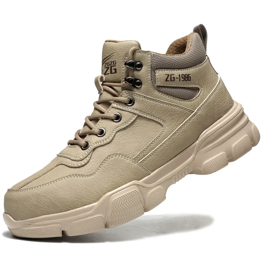 New Work Safety Boots Anti-smash Anti-puncture Steel Toe