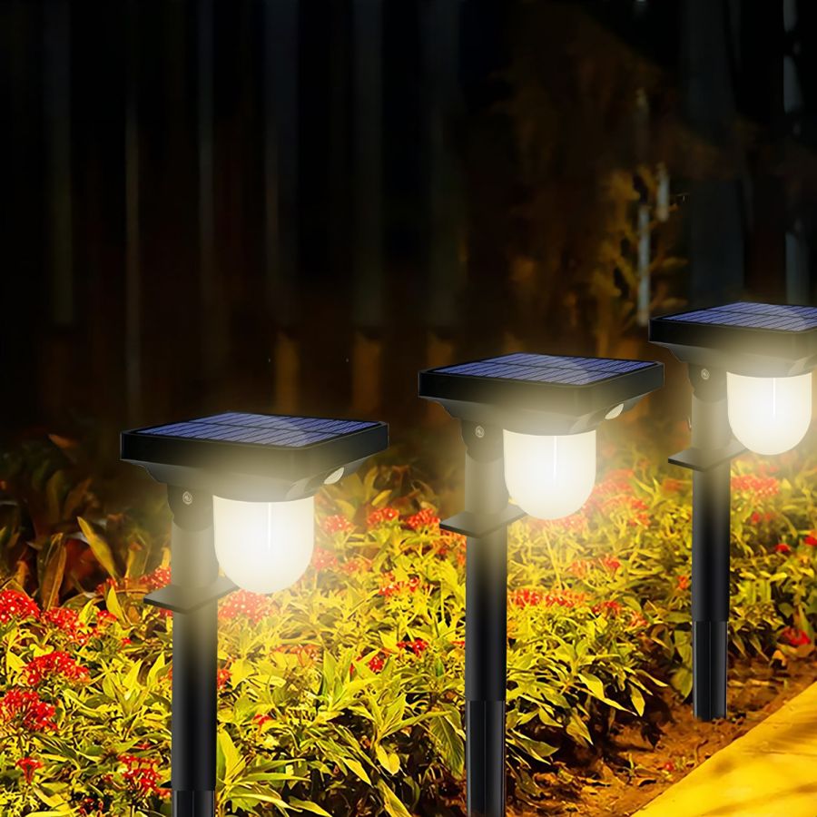 Solar Powered Motion Sensor Pathway Light Waterproof