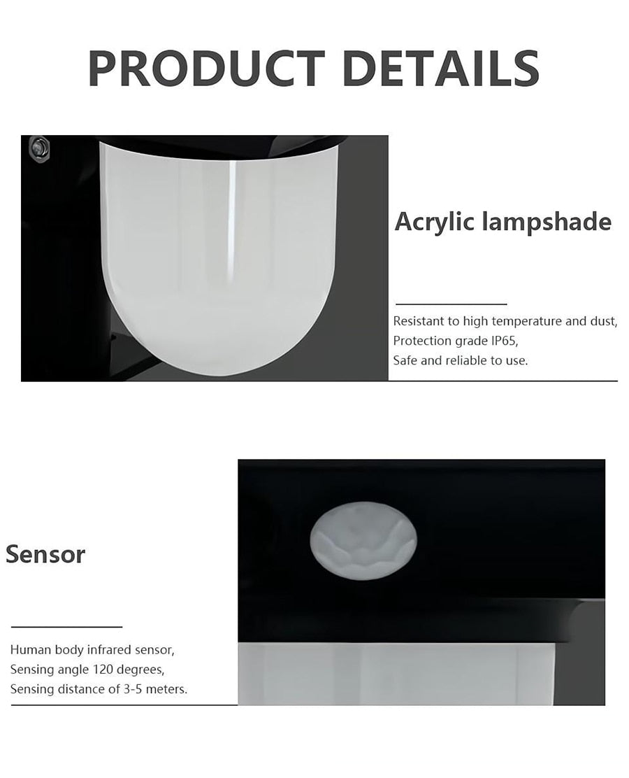 Solar Powered Motion Sensor Pathway Light Waterproof