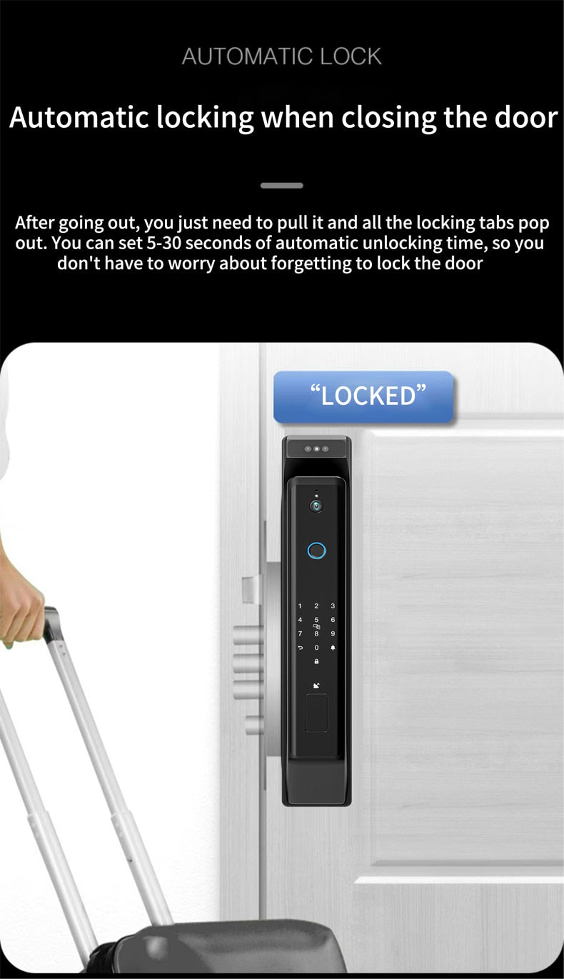 New Fingerprint Door Lock 3D Face Recognition Smart Door Lock