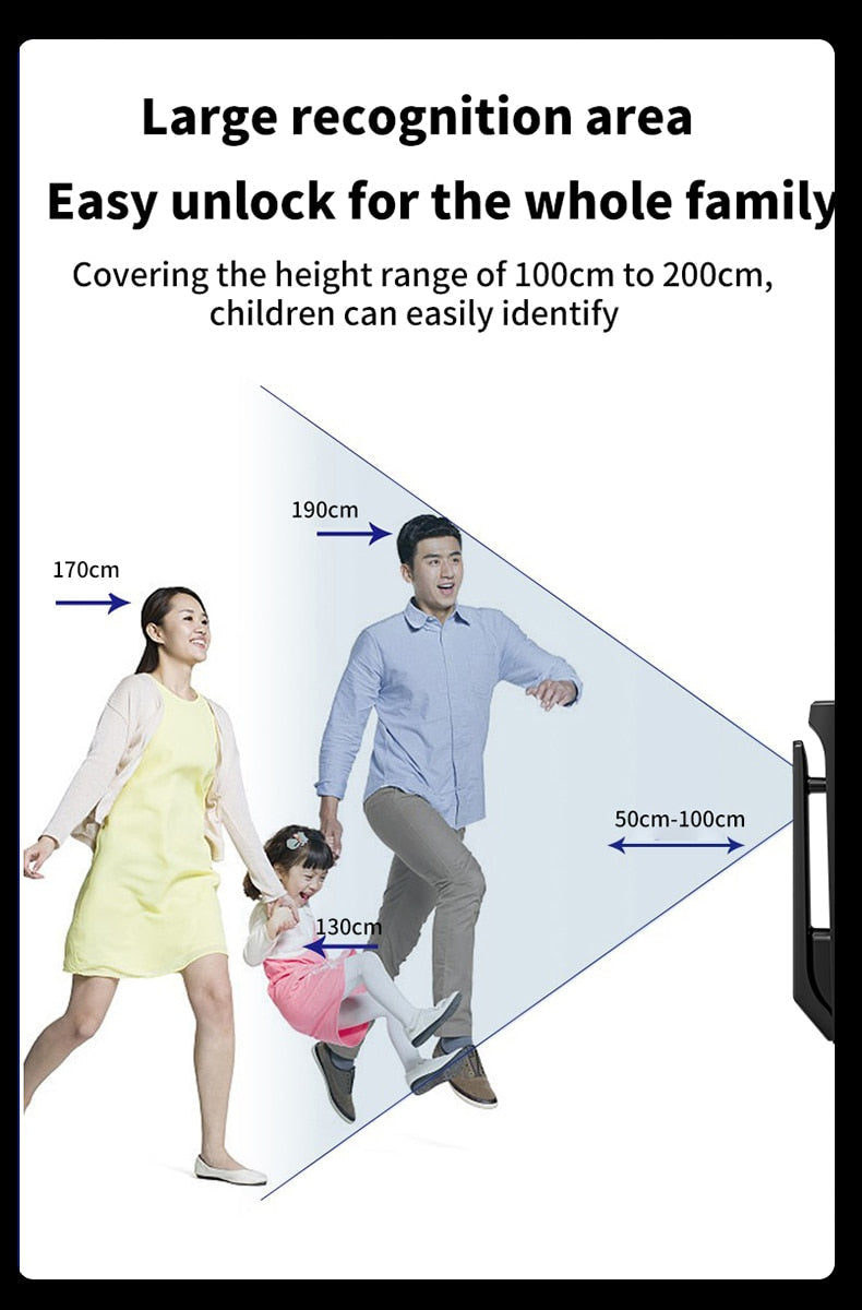 New Fingerprint Door Lock 3D Face Recognition Smart Door Lock