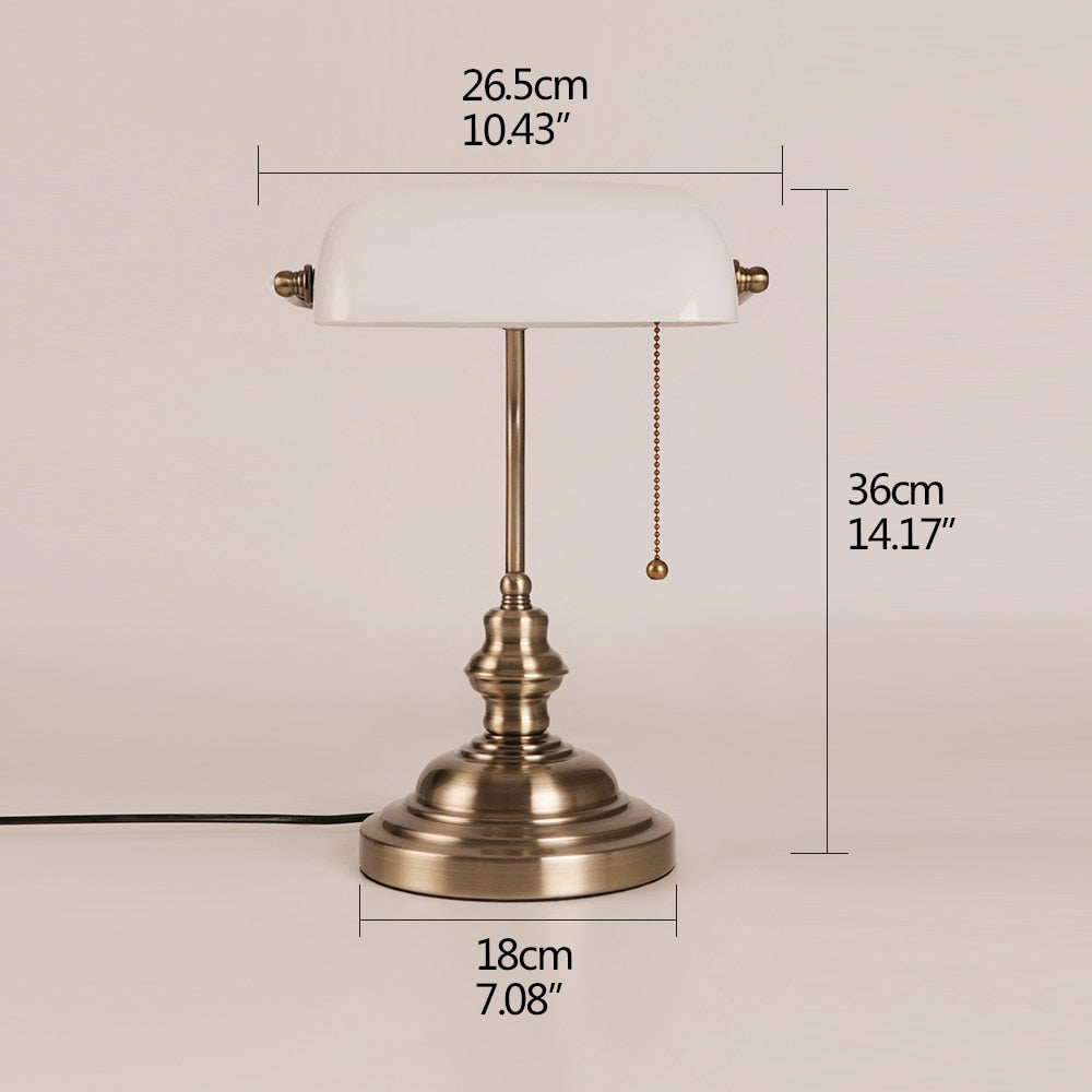Vintage Banker Table Lamp on Sale
