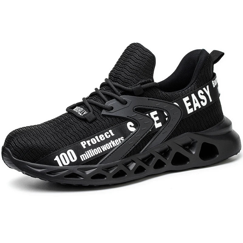 Breathable Lightweight Safety Work Sneakers Steel Toe Shoes
