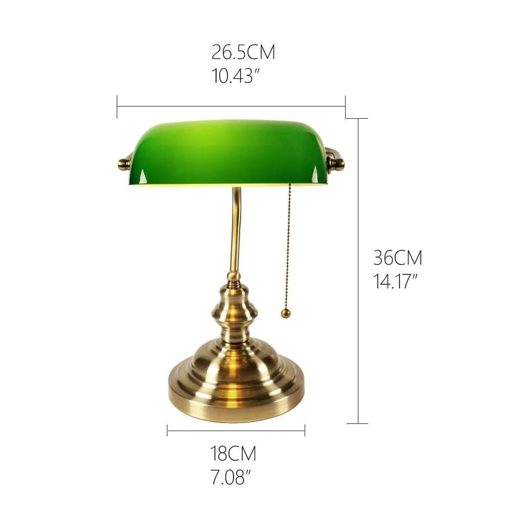 Vintage Banker Table Lamp on Sale