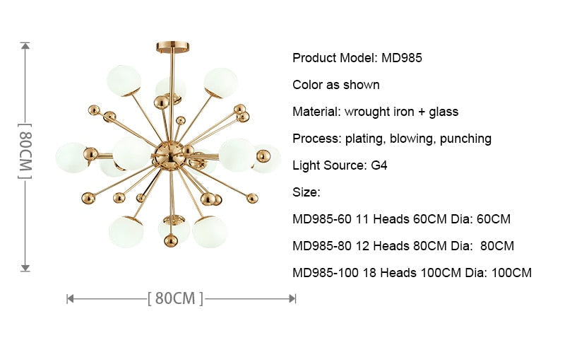 Ari - Modern Nordic Art Deco Chandelier