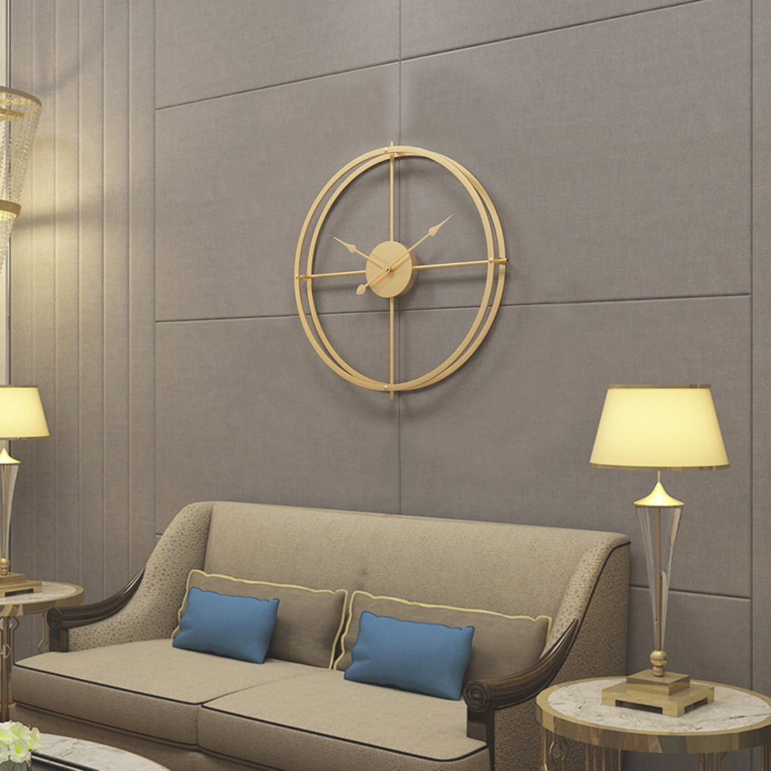 Silent Iron Wall Clock Modern Design