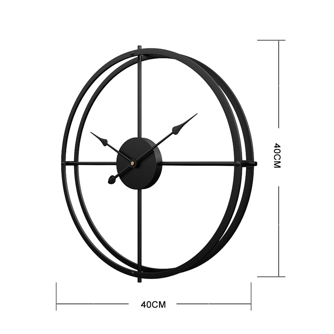 Silent Iron Wall Clock Modern Design