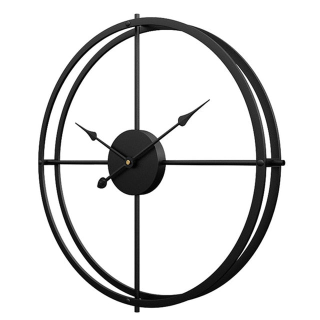 Silent Iron Wall Clock Modern Design