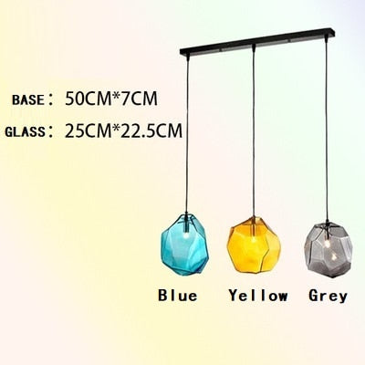 Chunk Of Crystal - Colorful Modern Glass Pendant Light