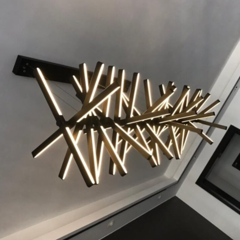 Modern LED Chandelier Lighting - Black/White Office Pendant