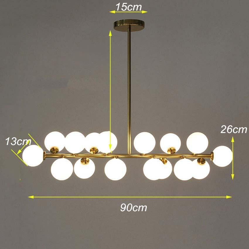 Tiny Glass Globes - Modern Chandelier