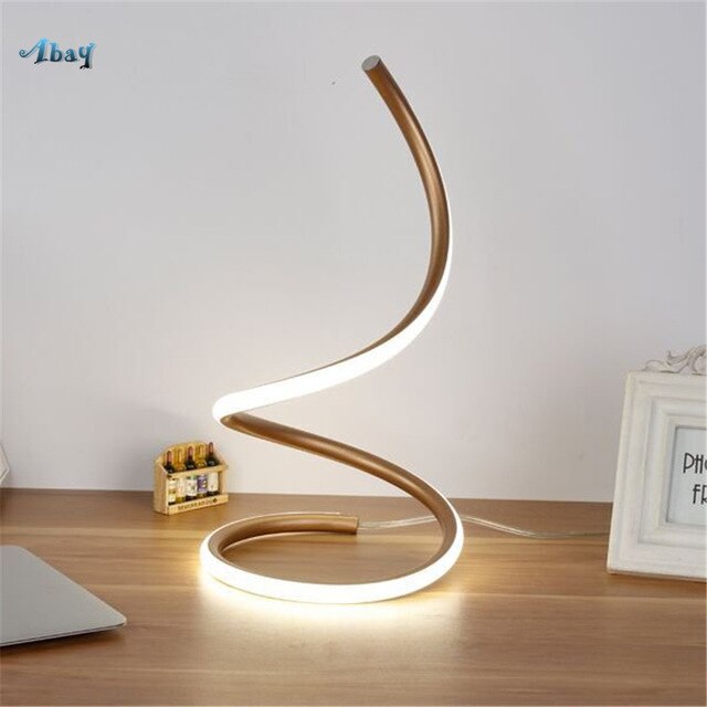 Swirling Line Minimalist LED Table Lamp