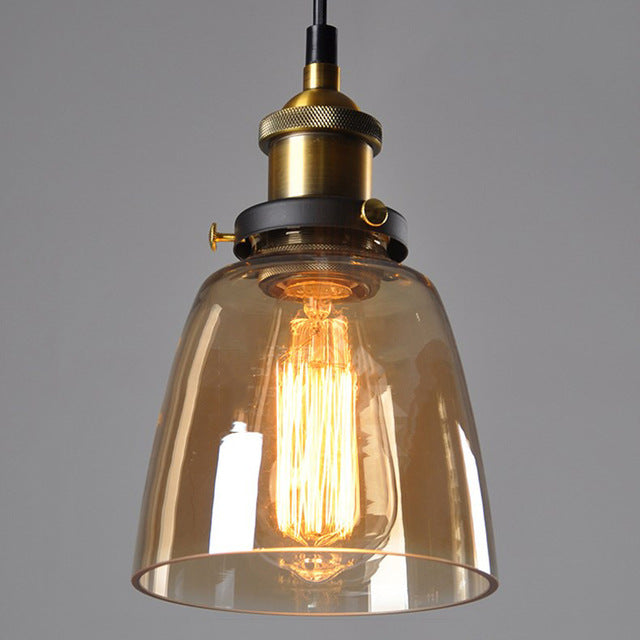 Vintage 5.5" To 11" Wide Pendant Glass Retro Lights - Sofrey Select