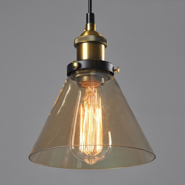 Vintage 5.5" To 11" Wide Pendant Glass Retro Lights - Sofrey Select