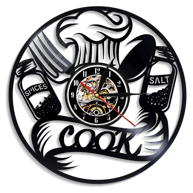 Vinyl Record Wall Clock Kitchen Decorative
