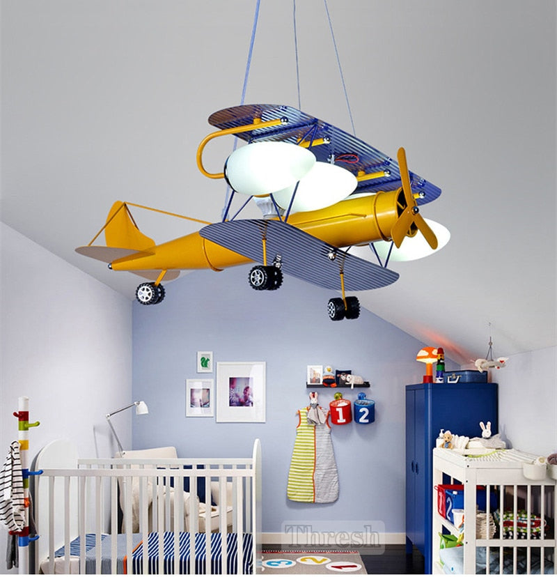 Airplane Hanging Lamp Light Kids Room