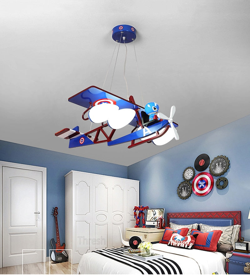 Airplane Hanging Lamp Light Kids Room