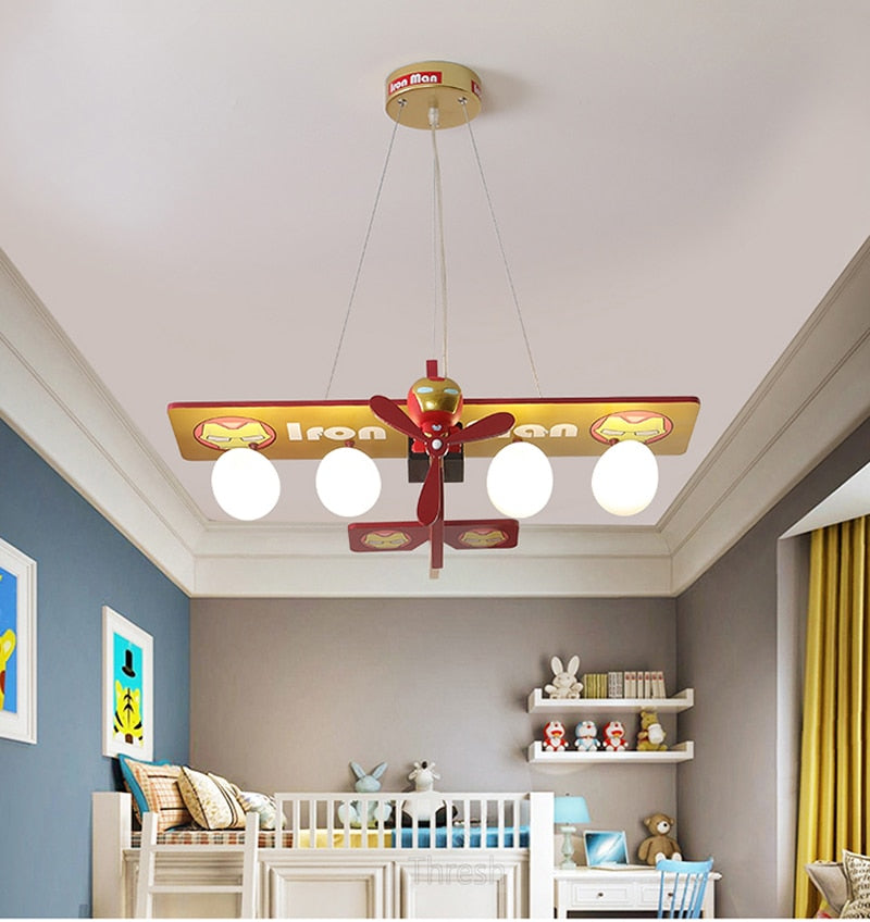 Airplane Hanging Lamp Light Kids Room
