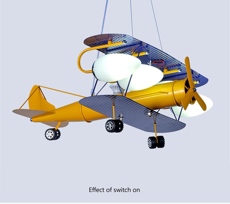 Airplane Hanging Lamp Light Kids Room