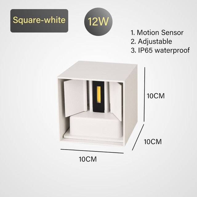 Wall lamp LED motion sensor IP65 waterproof