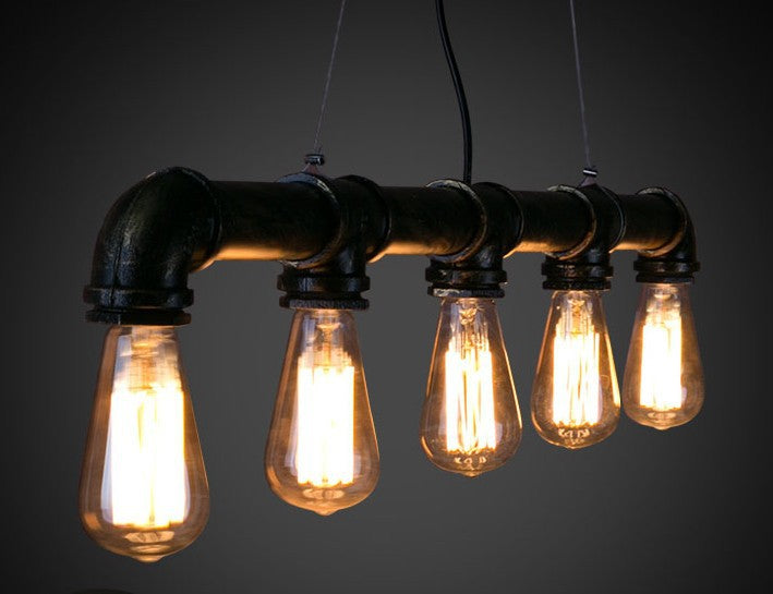 Retro Water Pipe Pendant Light