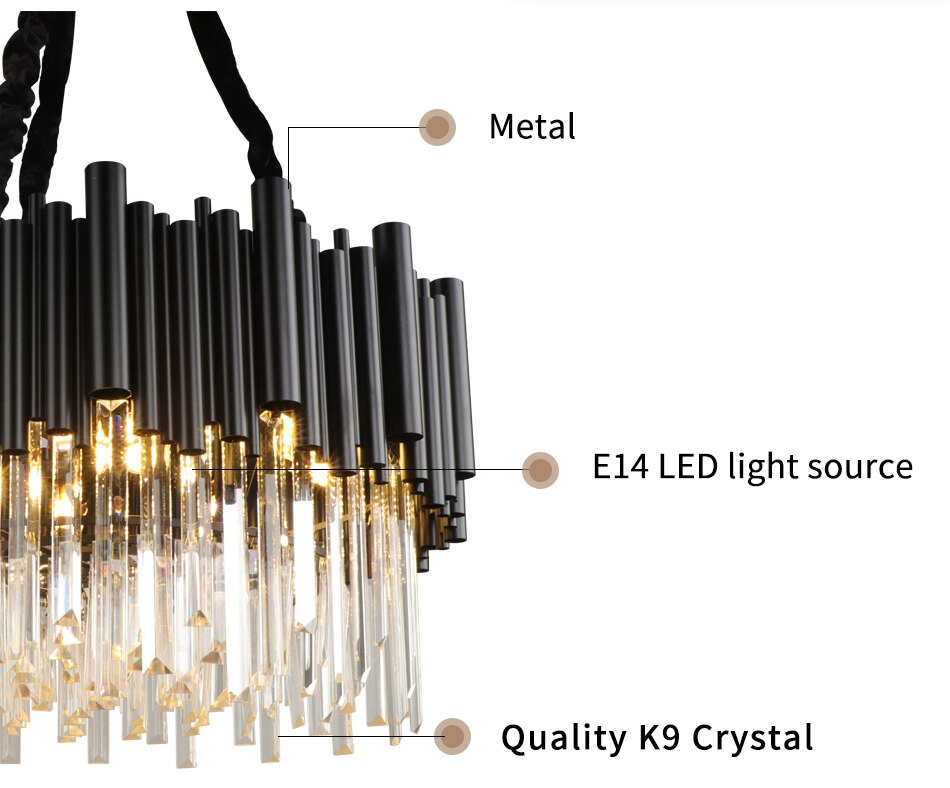 Black Wyvern Modern Chandelier Lighting